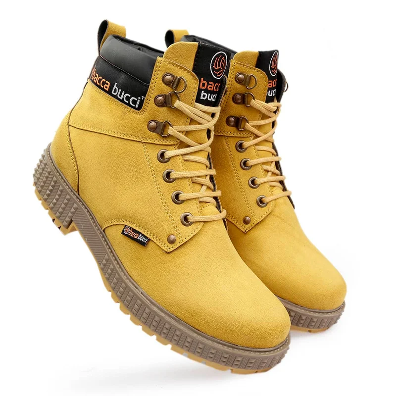 Bacca Bucci Yellow Scott Boots for Men | Best Price UAE